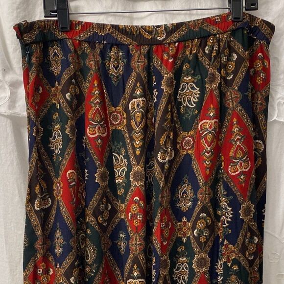 Orvis Boho Maxie Cotton Multi Color Maxi Skirt Women Size 18 - Picture 5 of 5